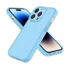 For iPhone 14 Pro Max Fine Hole Phone Case (Shining Sky Blue) - 1