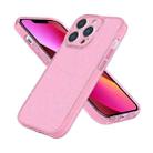 For iPhone 14 Plus Fine Hole Phone Case (Shining Pink) - 1