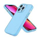 For iPhone 14 Plus Fine Hole Phone Case (Shining Sky Blue) - 1