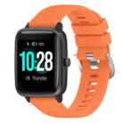 For Xiaomi Haylou Solar LS01 19mm Cross Textured Silicone Watch Band(Orange) - 1