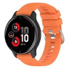 For Garmin Venu 2Plus 20mm Cross Textured Silicone Watch Band(Orange) - 1