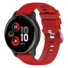 For Garmin Venu 2Plus 20mm Cross Textured Silicone Watch Band(Red) - 1