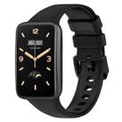 For Xiaomi Mi Band 7 Pro Litchi Texture Leather Watch Band(Black) - 1