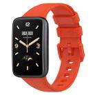 For Xiaomi Mi Band 7 Pro Litchi Texture Leather Watch Band(Orange) - 1