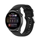 For Huawei Watch3 Pro New Solid Color Soft Silicone Watch Band(Black) - 1