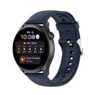 For Huawei Watch3 Pro New Solid Color Soft Silicone Watch Band(Navy Blue) - 1