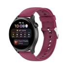 For Huawei Watch3 Pro New Solid Color Soft Silicone Watch Band(Wine Red) - 1