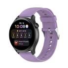 For Huawei Watch3 Pro New Solid Color Soft Silicone Watch Band(Light Purple) - 1