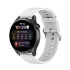 For Huawei Watch3 Pro New Solid Color Soft Silicone Watch Band(White) - 1