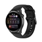 For Huawei Watch3 Pro New Solid Color Soft Silicone Watch Band(Black) - 1