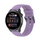 For Huawei Watch3 Pro New Solid Color Soft Silicone Watch Band(Light Purple) - 1