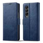 For Samsung Galaxy Z Fold4 5G LC.IMEEKE RFID Anti-theft Leather Phone Case(Blue) - 1