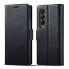 For Samsung Galaxy Z Fold4 5G LC.IMEEKE RFID Anti-theft Leather Phone Case(Black) - 1