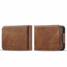 For Samsung Galaxy Z Flip4 5G LC.IMEEKE RFID Anti-theft Leather Phone Case(Brown) - 1
