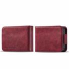 For Samsung Galaxy Z Flip3 5G LC.IMEEKE RFID Anti-theft Leather Phone Case(Red) - 1