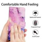 For Samsung Galaxy S21+ 5G Crossbody Painted Marble Pattern Leather Phone Case(Purple) - 4