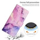 For Samsung Galaxy S21+ 5G Crossbody Painted Marble Pattern Leather Phone Case(Purple) - 5