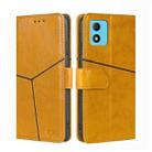 For TCL 305i Geometric Stitching Leather Phone Case(Yellow) - 1