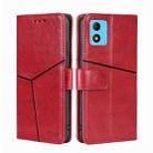 For TCL 305i Geometric Stitching Leather Phone Case(Red) - 1
