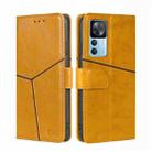 For Xiaomi Redmi K50 Ultra/Xiaomi 12T/Xiaomi 12T Pro Geometric Stitching Leather Phone Case(Yellow) - 1