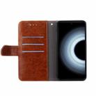 For Asus Zenfone 9 Geometric Stitching Leather Phone Case(Dark Brown) - 3