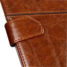 For Asus Zenfone 9 Geometric Stitching Leather Phone Case(Dark Brown) - 6
