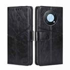 For Huawei nova Y90 4G Geometric Stitching Leather Phone Case(Black) - 1