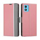 For TCL 305i Twill Texture Side Button Leather Phone Case(Pink) - 1