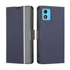 For TCL 305i Twill Texture Side Button Leather Phone Case(Blue) - 1