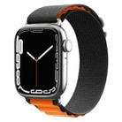 Nylon Watch Band For Apple Watch Series 8&7 45mm / SE 2&6&SE&5&4 44mm / 3&2&1 42mm (Black+Orange) - 1