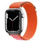 Nylon Watch Band For Apple Watch Series 8&7 45mm / SE 2&6&SE&5&4 44mm / 3&2&1 42mm (Orange+Pink) - 1