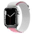 Nylon Watch Band For Apple Watch Series 8&7 45mm / SE 2&6&SE&5&4 44mm / 3&2&1 42mm (Gray + Pink) - 1