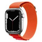 Nylon Watch Band For Apple Watch Series 8&7 45mm / SE 2&6&SE&5&4 44mm / 3&2&1 42mm (Orange + Red) - 1