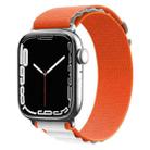 Nylon Watch Band For Apple Watch Series 8&7 45mm / SE 2&6&SE&5&4 44mm / 3&2&1 42mm (White+Orange) - 1