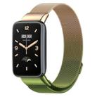 For Xiaomi Mi Band 7 Pro Milanese Stainless Steel Watch Band(Retro Gold+Green) - 1
