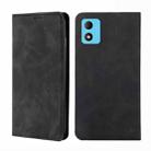 For TCL 305i Skin Feel Magnetic Horizontal Flip Leather Phone Case(Black) - 1