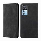 For Xiaomi Redmi K50 Ultra/Xiaomi 12T/Xiaomi 12T Pro Skin Feel Magnetic Horizontal Flip Leather Phone Case(Black) - 1