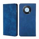 For Huawei nova Y90 4G Skin Feel Magnetic Horizontal Flip Leather Phone Case(Blue) - 1