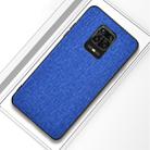 For Xiaomi Redmi Note 9 Pro Shockproof Cloth Texture PC + TPU Protective Case(Dark Blue) - 1