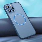 For iPhone 14 Pro Skin Feel MagSafe Magnetic Case(Dark Blue) - 1