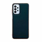 For Samsung Galaxy A23 4G / 5G Waves Series Nano Electroplating Genuine Leather Phone Case(Green) - 1