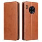 For Huawei Mate 30 Pro Fierre Shann PU Genuine Leather Texture Horizontal Flip Leather Case with Holder & Card Slots & Wallet(Brown) - 1