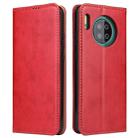 For Huawei Mate 30 Fierre Shann PU Genuine Leather Texture Horizontal Flip Leather Case with Holder & Card Slots & Wallet(Red) - 1