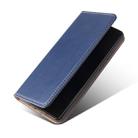 For Galaxy S20 Fierre Shann PU Genuine Leather Texture Horizontal Flip Leather Case with Holder & Card Slots & Wallet(Blue) - 3
