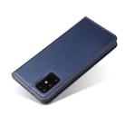 For Galaxy S20 Fierre Shann PU Genuine Leather Texture Horizontal Flip Leather Case with Holder & Card Slots & Wallet(Blue) - 4