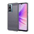 For OnePlus Nord N20 SE Brushed Texture Carbon Fiber Shockproof TPU Phone Case(Grey) - 1