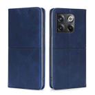 For OnePlus Ace Pro 5G Cow Texture Magnetic Horizontal Flip Leather Phone Case(Blue) - 1
