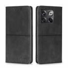 For OnePlus Ace Pro 5G Cow Texture Magnetic Horizontal Flip Leather Phone Case(Black) - 1