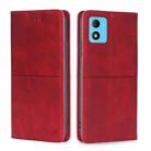 For TCL 305i Cow Texture Magnetic Horizontal Flip Leather Phone Case(Red) - 1