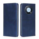 For Huawei nova Y90 4G Cow Texture Magnetic Horizontal Flip Leather Phone Case(Blue) - 1